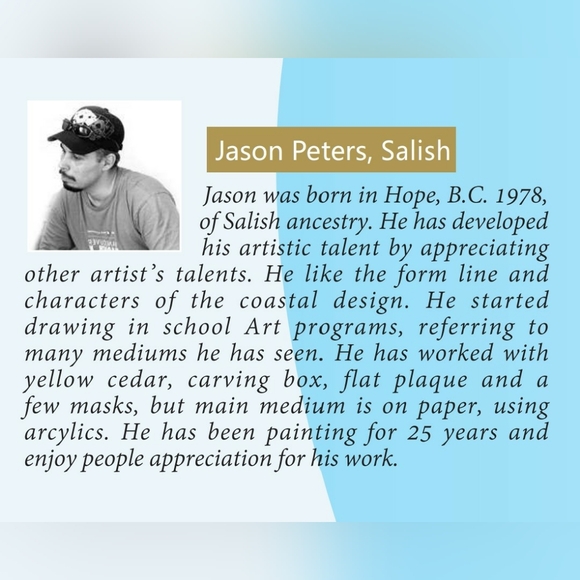 'Paw' 2.5" Embroidered Patch Indigenous Design by Jason Peters - Picture 3 of 4